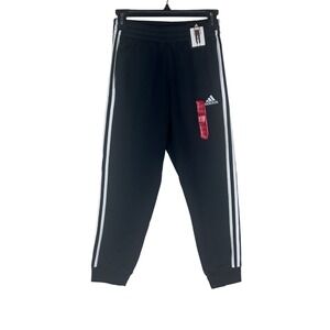 Adidas Boys Black 3-Stripe Jogger Sweatpants Kids Size Medium 10/12 NEW